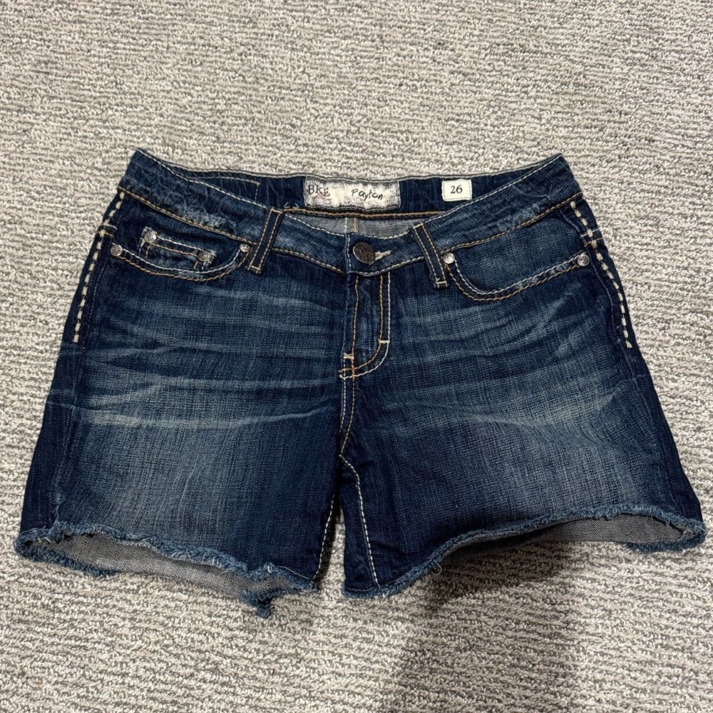 Bke Dark Blue Denim Shorts